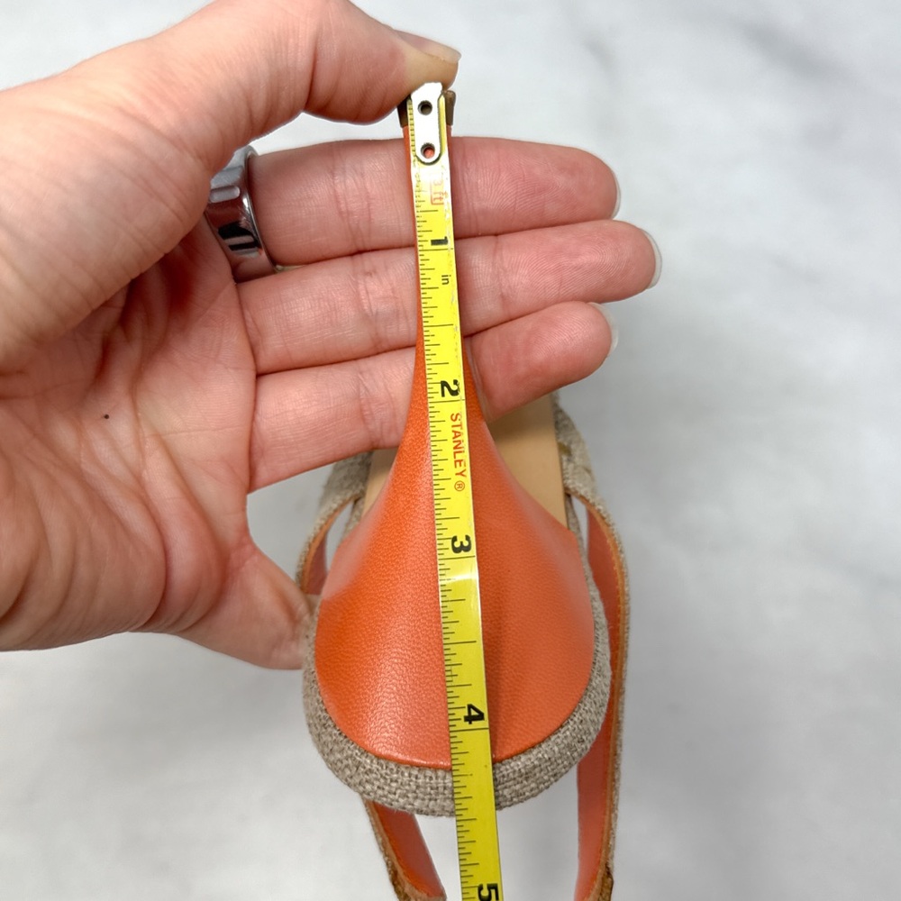 CASADEI Vintage Y2K Shell Beaded Burlap Canvas Leather Slingback Heels 2000s 8.5 - Picture 15 of 16